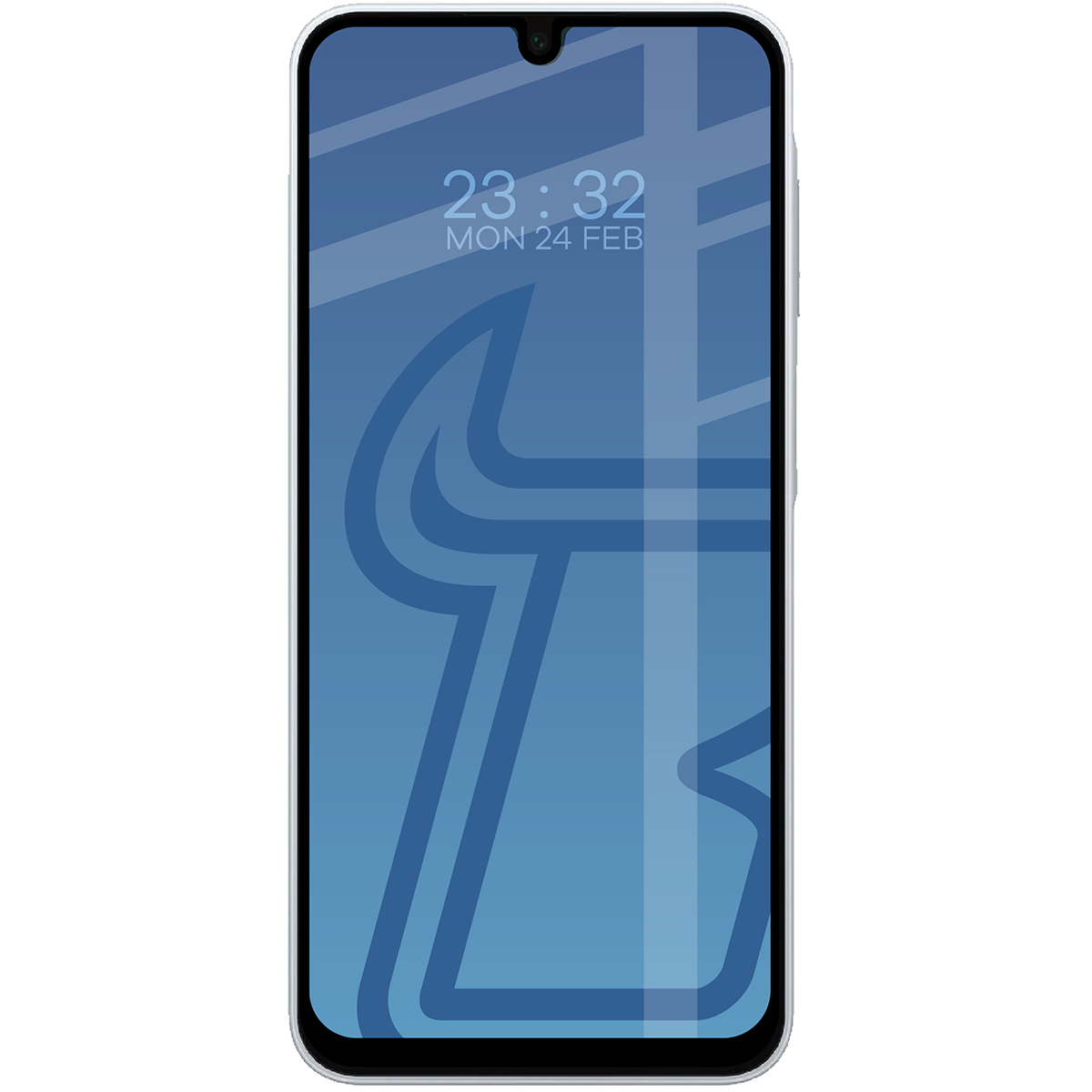 Szkło Bizon Glass Edge 2 nałożone na ekran telefonu