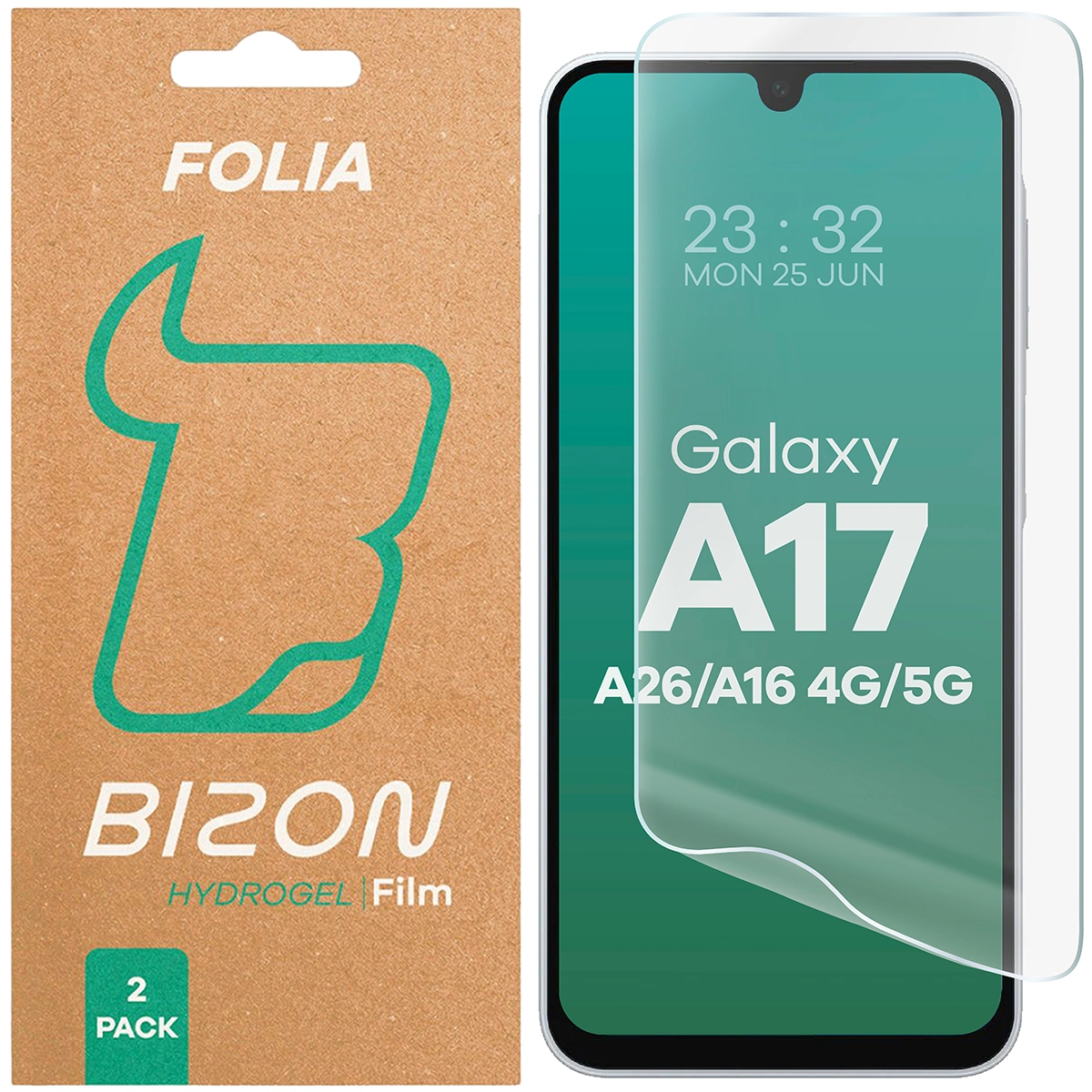 Hidrogel fólia a Bizon Glass Hydrogel Front kijelzőhöz Galaxy A16 4G/5G, 2 db