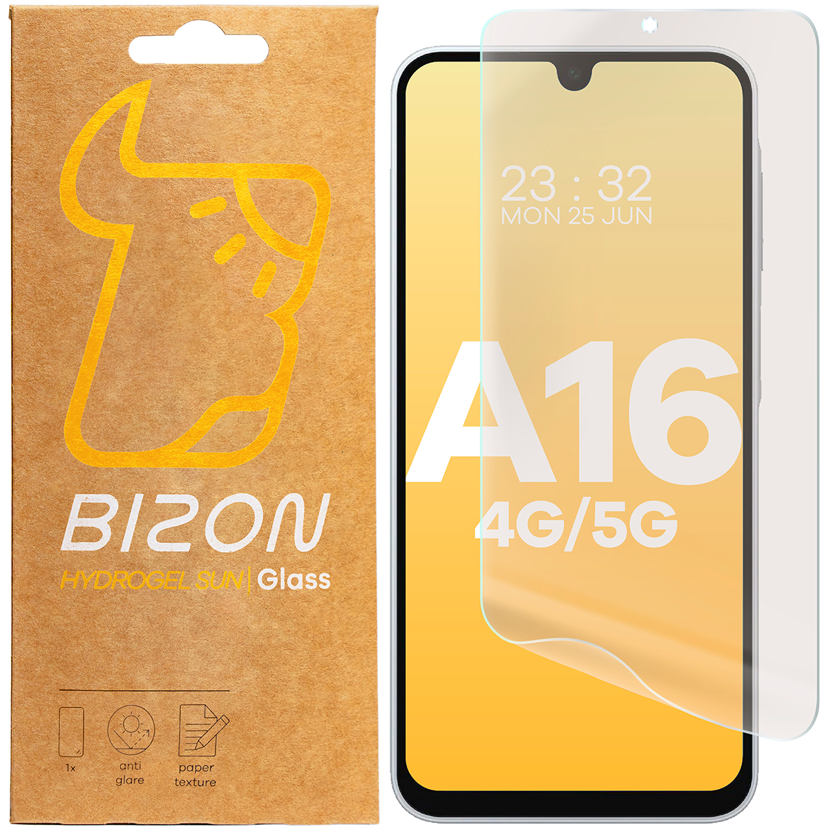Folia matowa na ekran Bizon Glass Hydrogel Sun do Galaxy A16 4G/5G, 2 sztuki