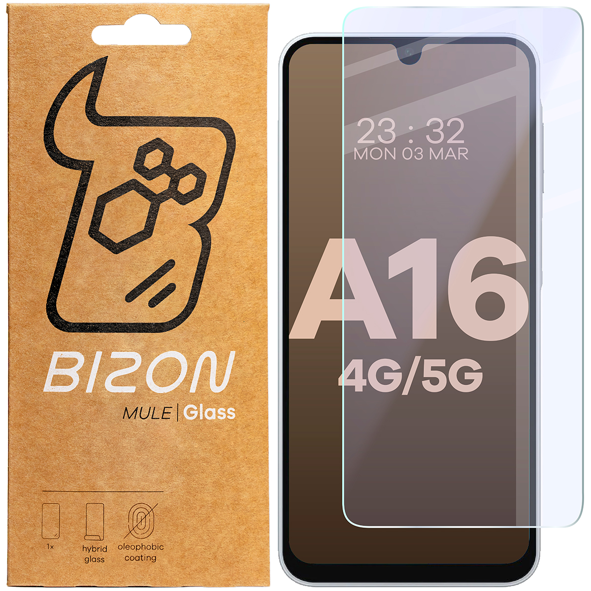 Szkło hybrydowe na ekran Bizon Glass Mule do Galaxy A16 4G/5G