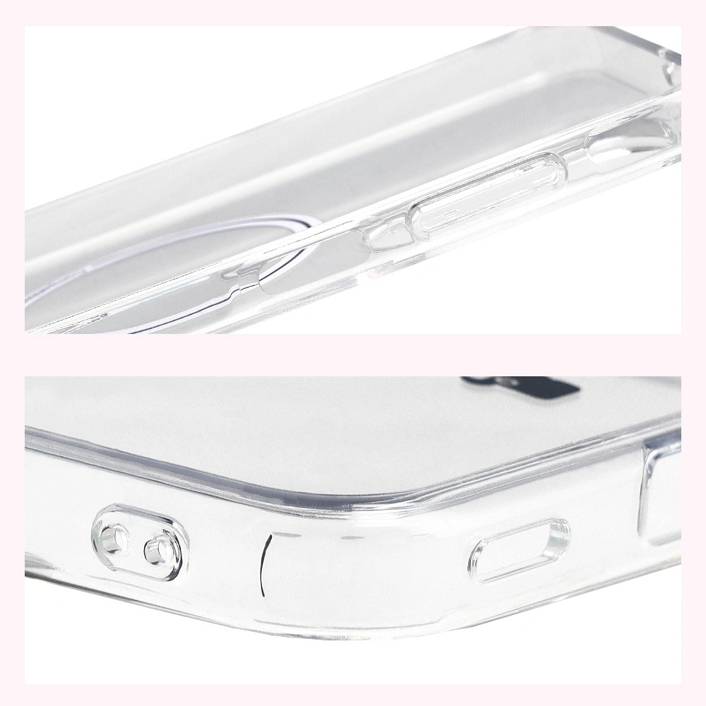 Reinforced corners and raised edges of the screen in the Bizon Case CrystalO for Samsung Galaxy A17 5G