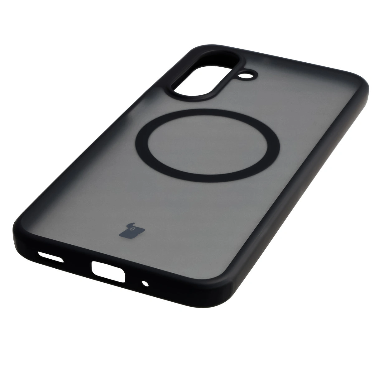 Zintegrowane przyciski, wycięcia i hybrydowy materiał w etui Bizon Case MatteO do Samsung Galaxy A17 5G