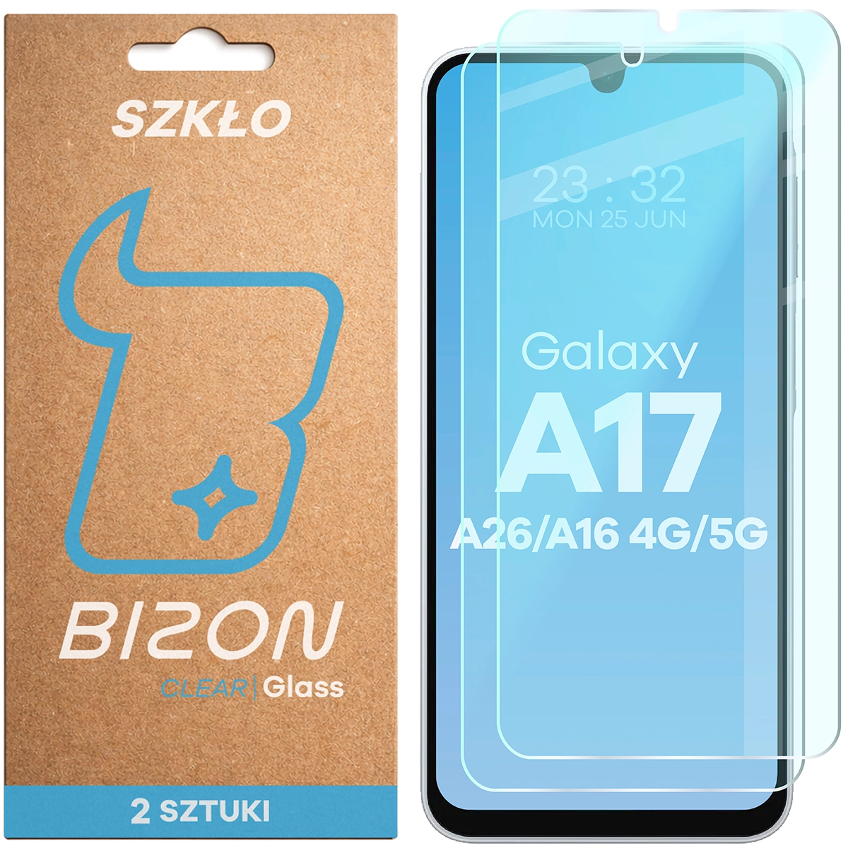 Szkło hartowane Bizon Glass Clear Duo do Samsung Galaxy A16 4G/5G / Samsung Galaxy A17 5G / Samsung Galaxy A26 5G