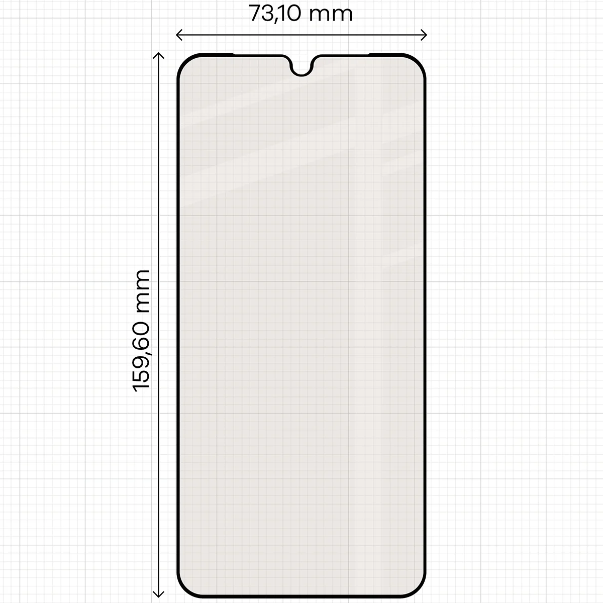 Miarka z wymiarami szkła matowego Bizon Glass Matte do Samsung Galaxy A17 5G