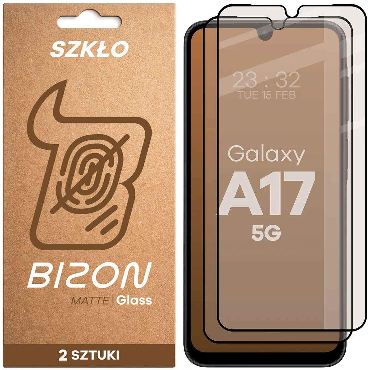Szkło matowe na ekran Bizon Glass Matte Duo do Samsung Galaxy A17 5G, 2 sztuki