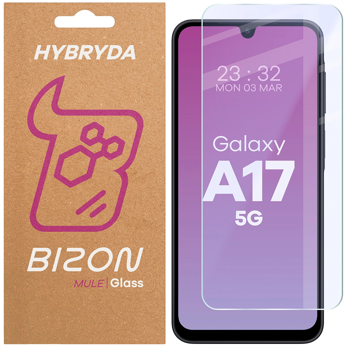 Szkło hybrydowe na ekran Bizon Glass Mule do Samsung Galaxy A17 5G