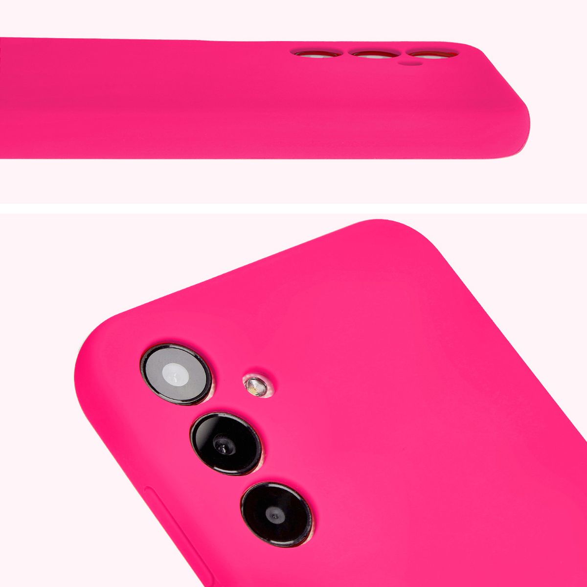 Zbliżenie na wycięcia na obiektywy w etui Bizon Soft Case