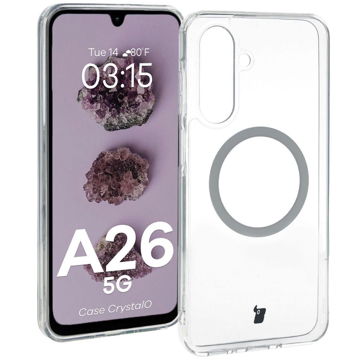 Transparentes Etui Bizon Case CrystalO für Samsung Galaxy A26 5G