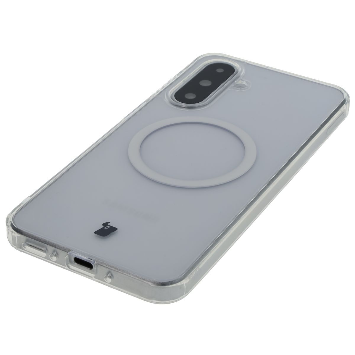 Integrierte Tasten, Ausschnitte und hybrides Material im Etui Bizon Case CrystalO