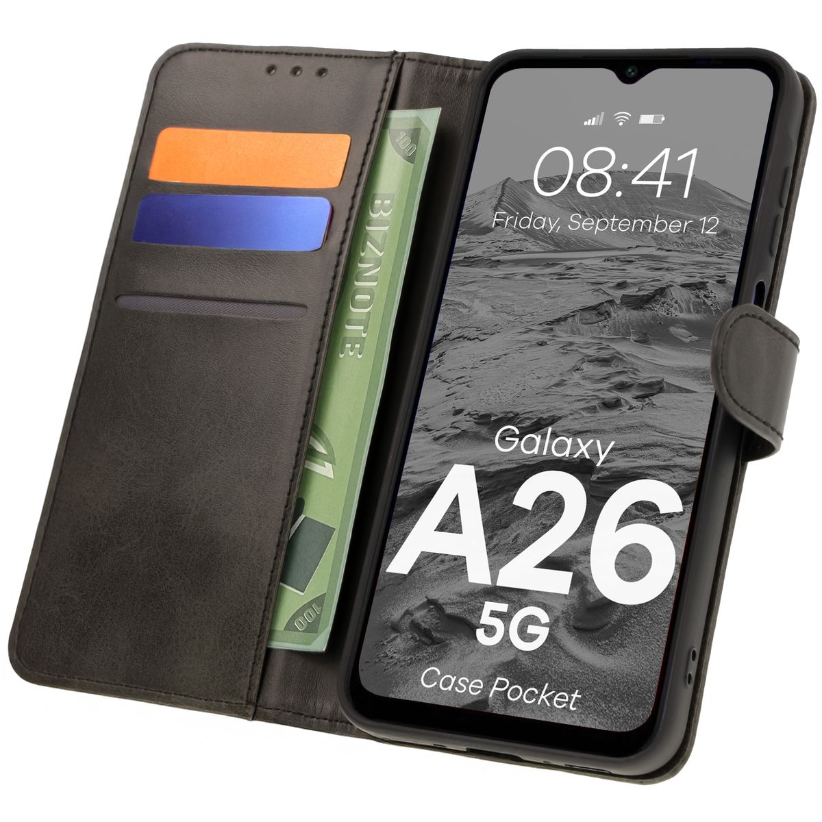 Bison Case Pocket flip case for Samsung Galaxy A26 5G