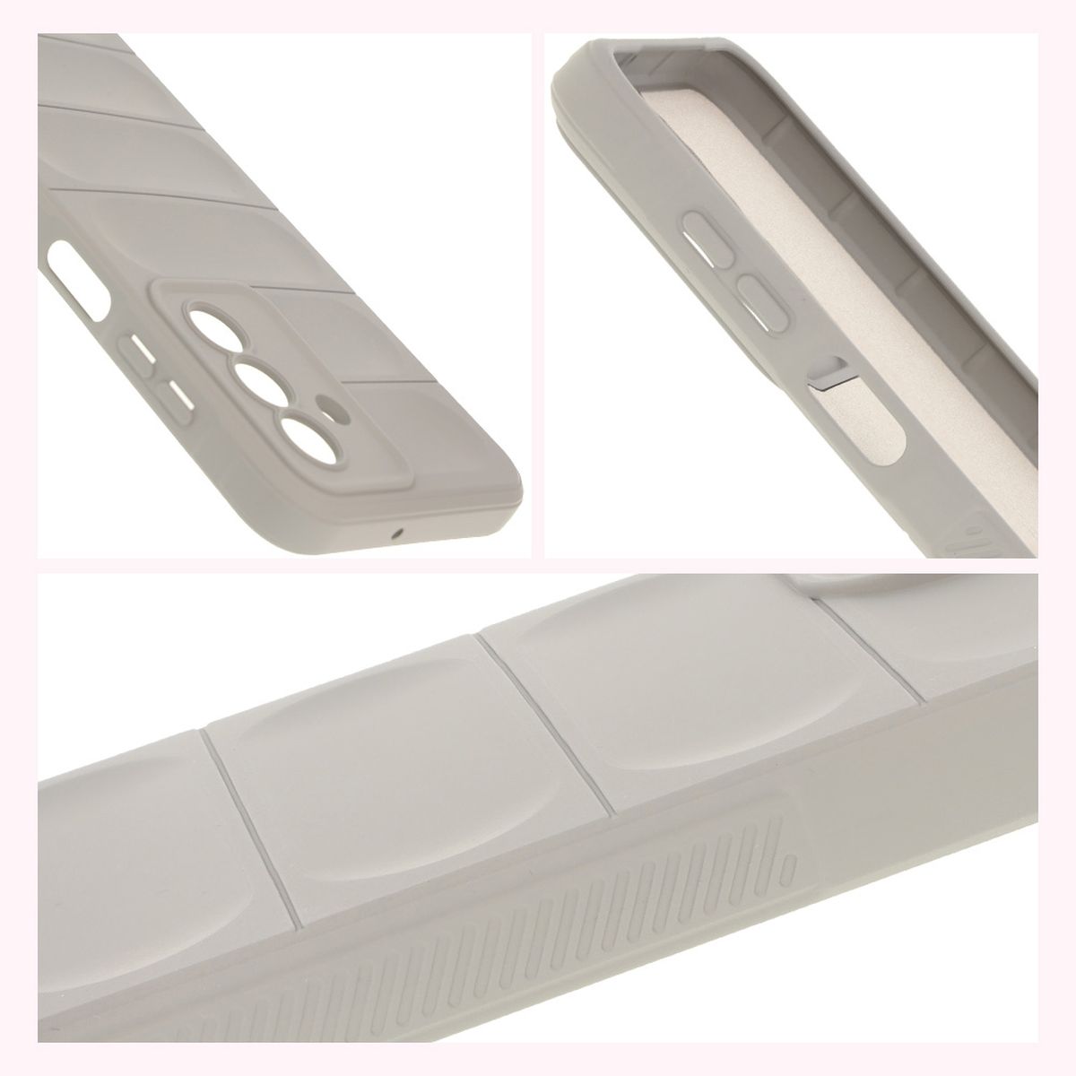 Textured sides and raised edges of the screen and camera in Bison Case Tur