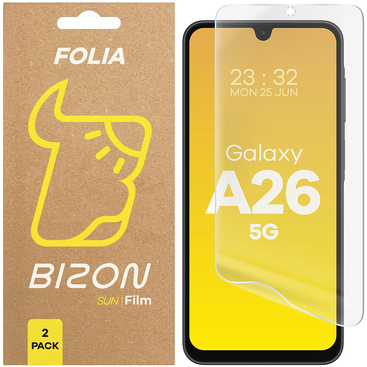 Folia matowa na ekran Bizon Glass Film Sun do Samsung Galaxy A26 5G, 2 sztuki