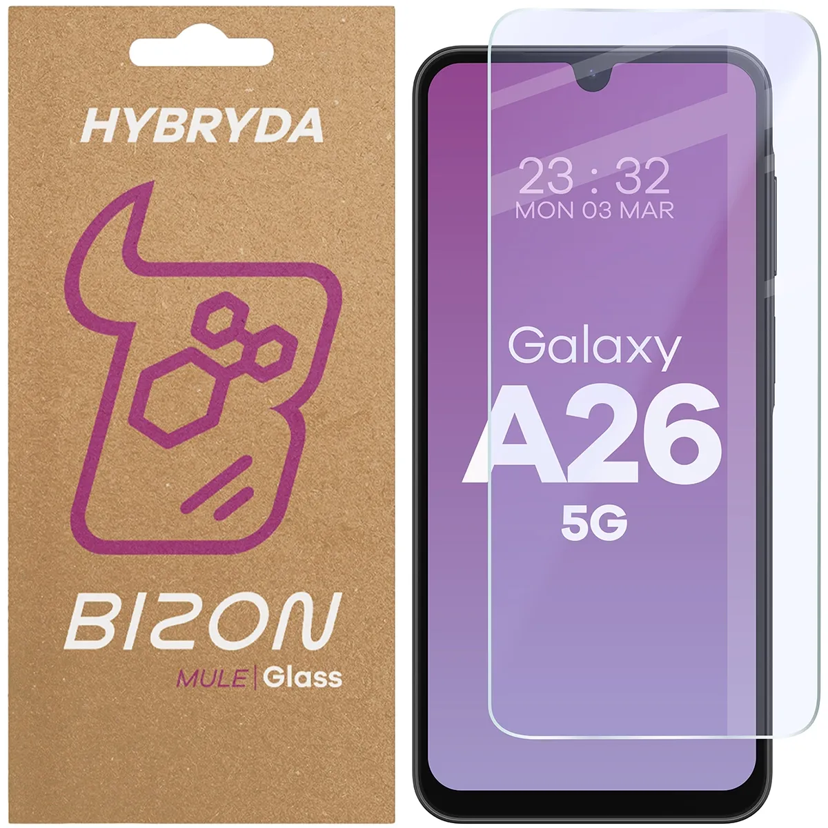 Szkło hybrydowe na ekran Bizon Glass Mule do Galaxy A26 5G