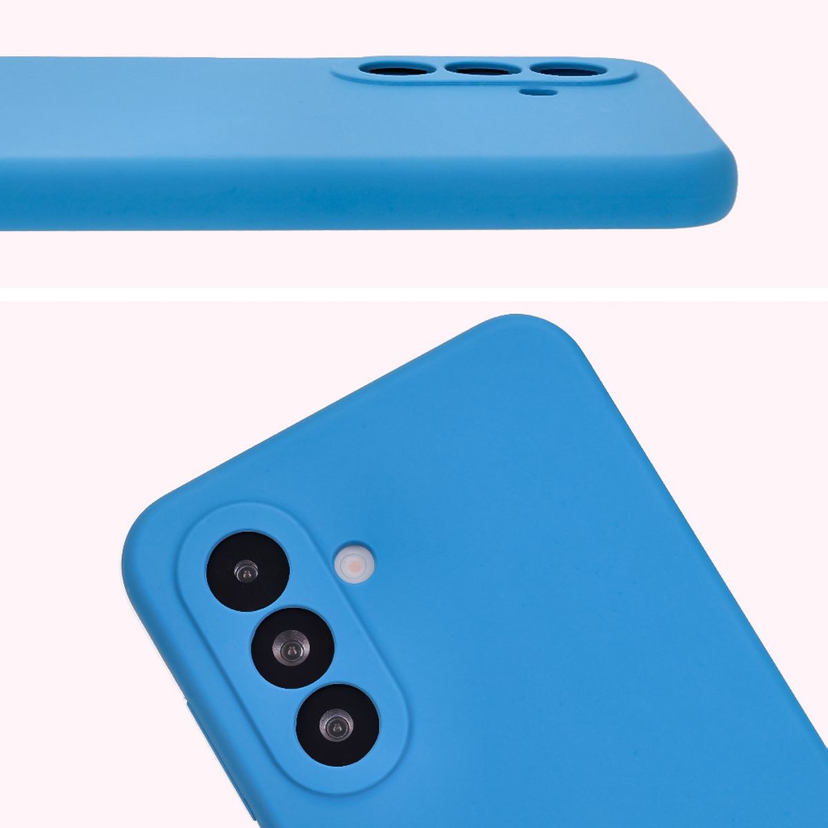 Prim-plan al decupajelor pentru obiective în husa Bizon Soft Case