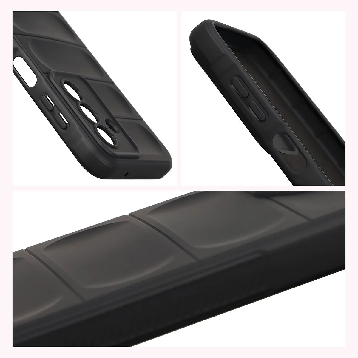 Textured sides and raised edges of the screen and camera in the Bison Case Tur for Samsung Galaxy A27 5G