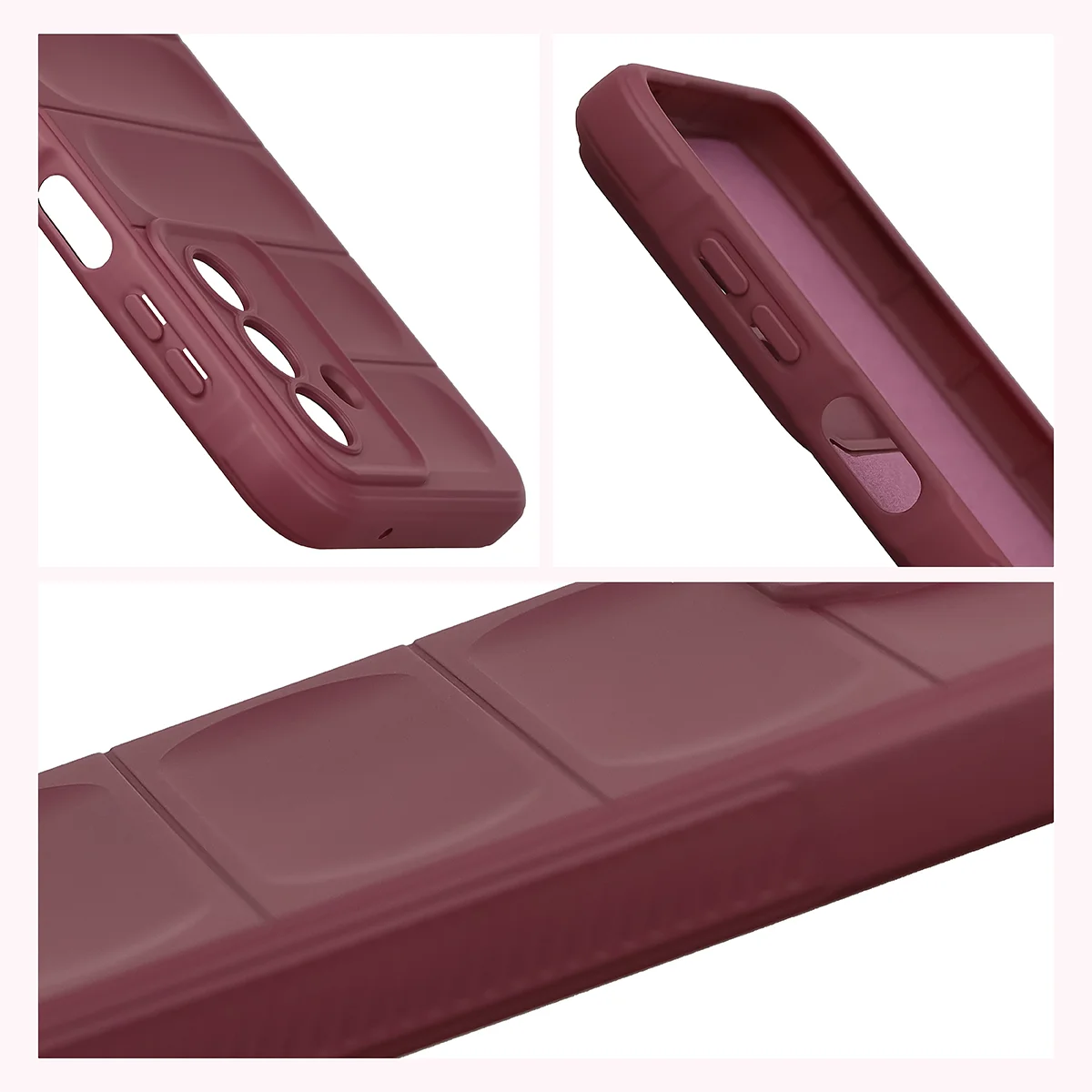 Textured sides and raised edges of the screen and camera in the Bizon Case Tur for Samsung Galaxy A27 5G