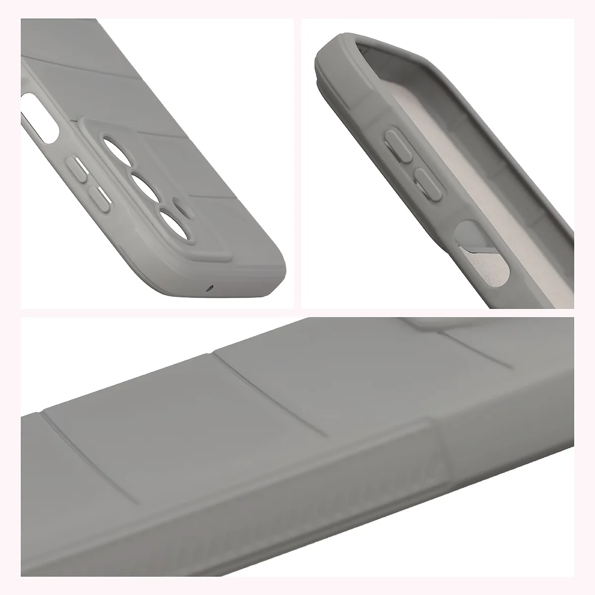 Textured sides and raised edges of the screen and camera in the Bizon Case Tur for Samsung Galaxy A27 5G