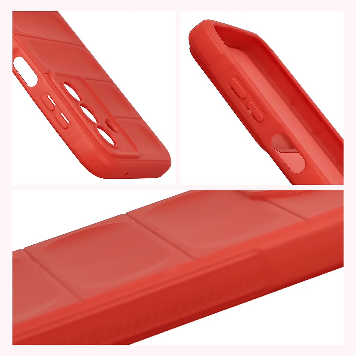 Textured sides and raised edges of the screen and camera in the Bizon Case Tur for Samsung Galaxy A27 5G