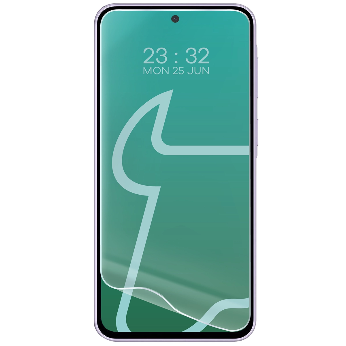 Folia hidrogel pentru Samsung Galaxy A27 5G lângă telefon