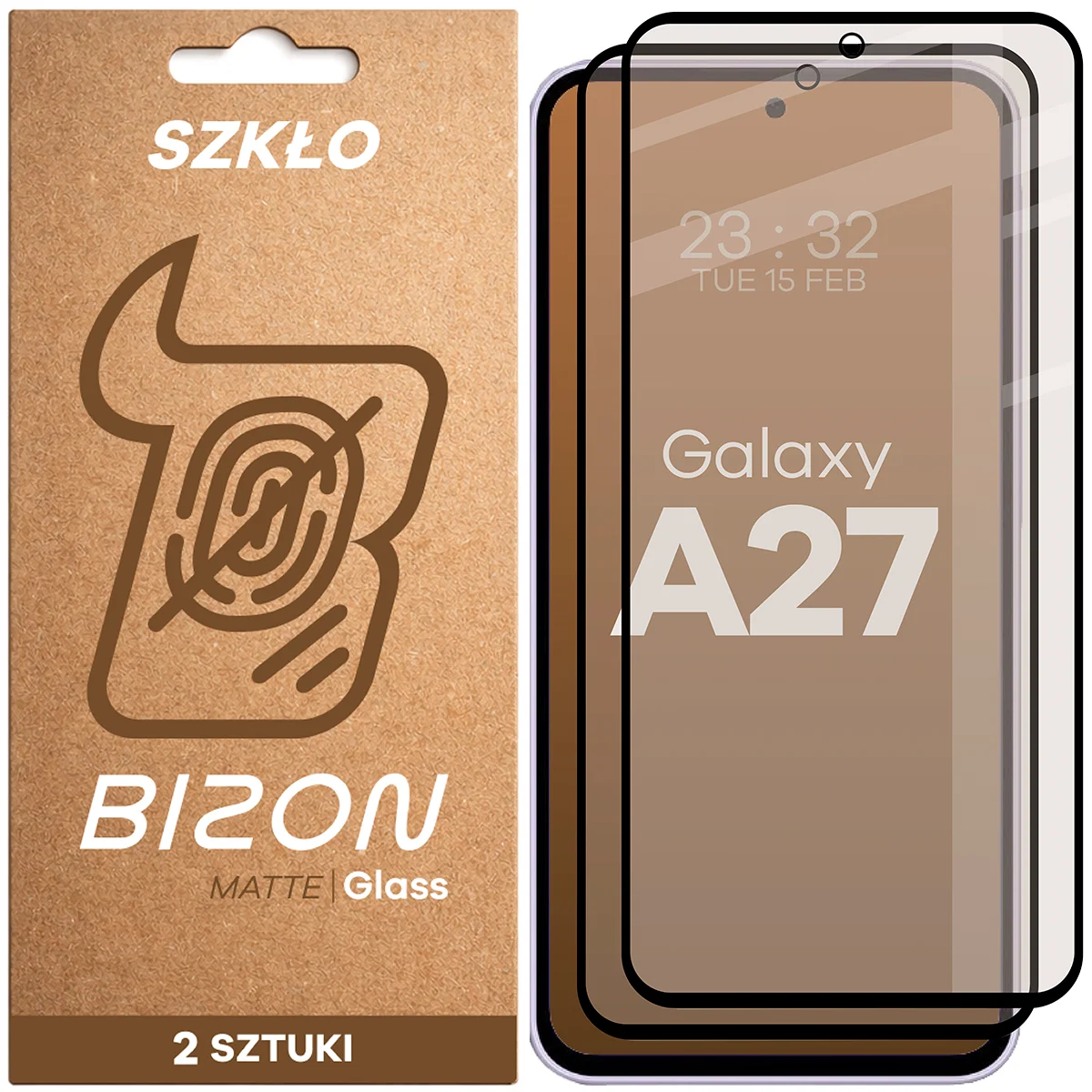 Matt üveg a Bizon Glass Matte Duo Samsung Galaxy A27 5G képernyőjére, 2 darab