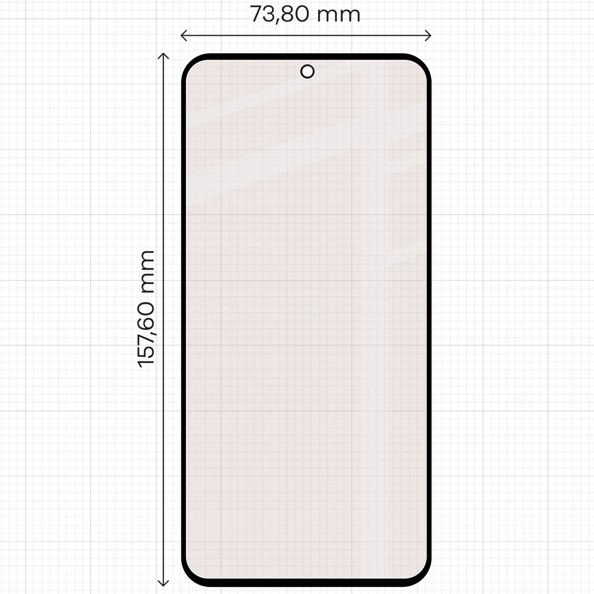 Mérőszalag a Bizon Glass Matte Duo matt üveg méreteivel a Samsung Galaxy A27 5G-hez