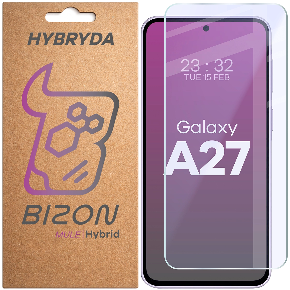 Szkło hybrydowe na ekran Bizon Hybrid Mule do Samsung Galaxy A27 5G