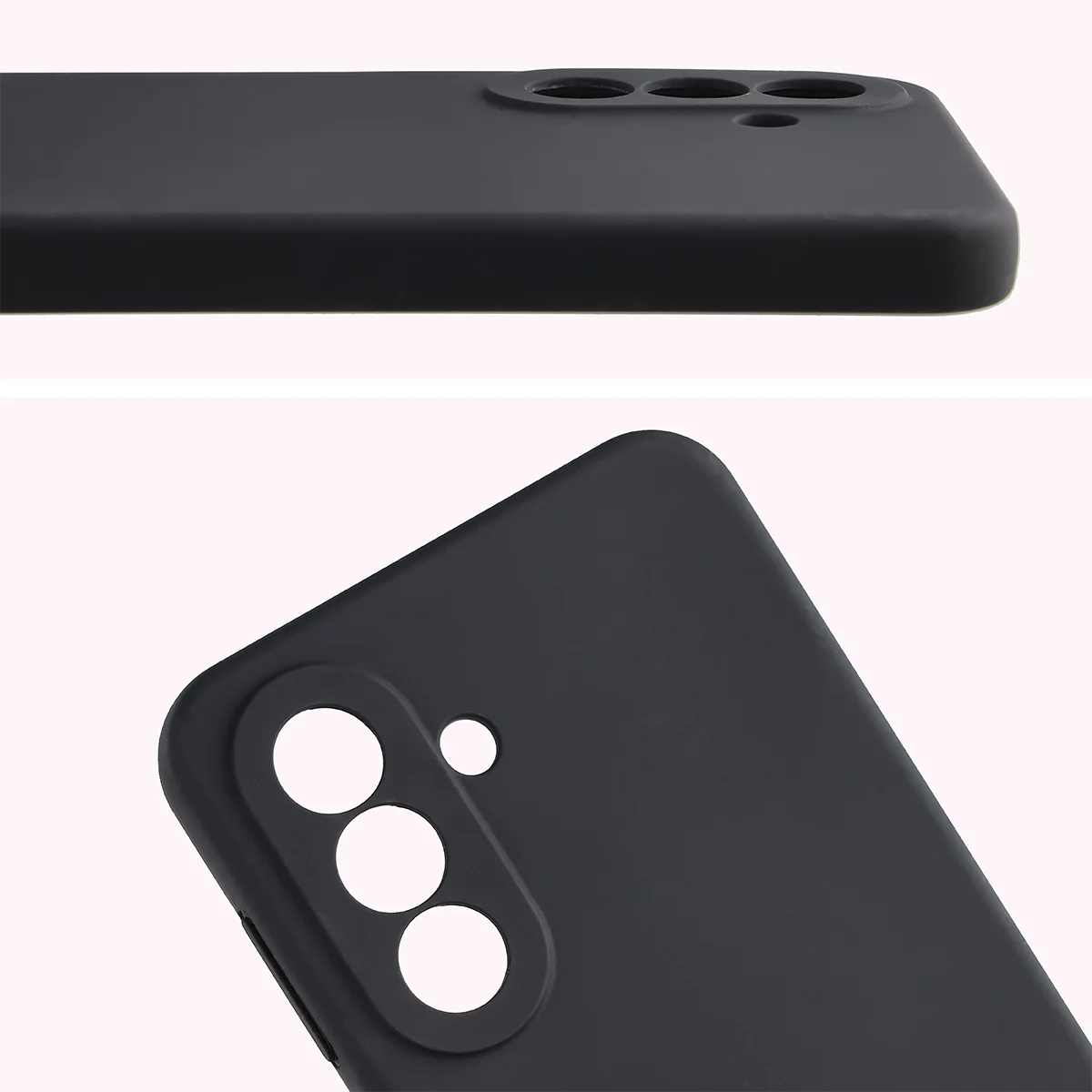 Close-up of lens cutouts in the Bison Soft Case for Samsung Galaxy A27 5G