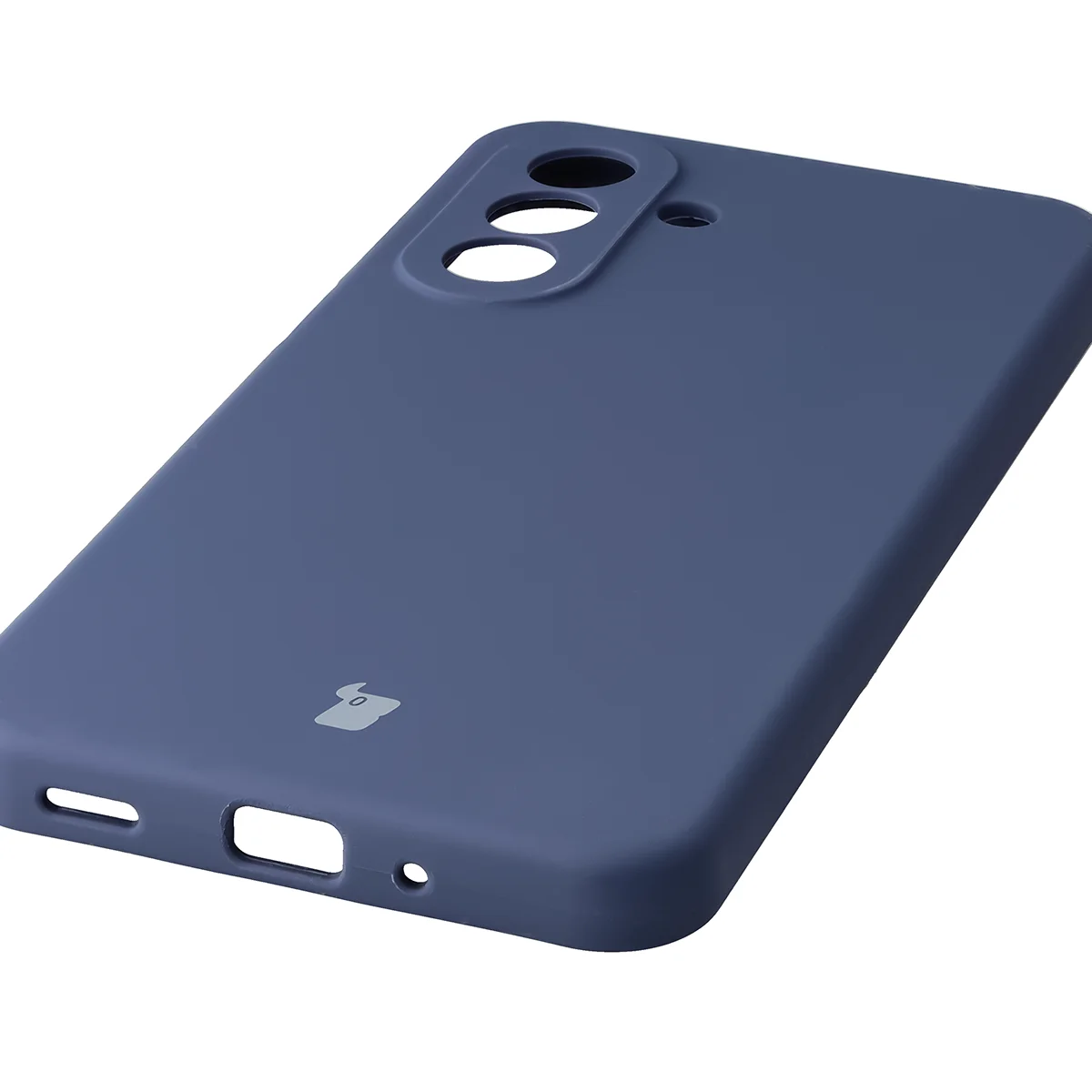 Közelkép a precíz kivágásokról és az indukciós töltés lehetőségéről a Bizon Soft Case tokban a Samsung Galaxy A27 5G-hez