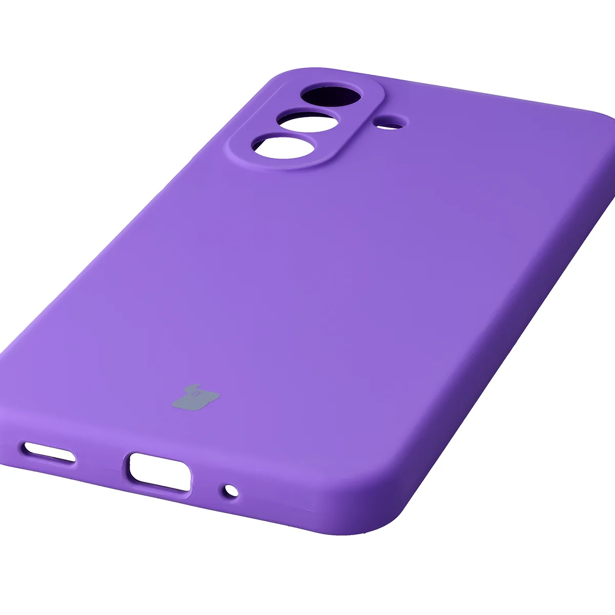 Közeli kép a precíz kivágásokról és az indukciós töltés lehetőségéről a Bizon Soft Case tokban a Samsung Galaxy A27 5G-hez