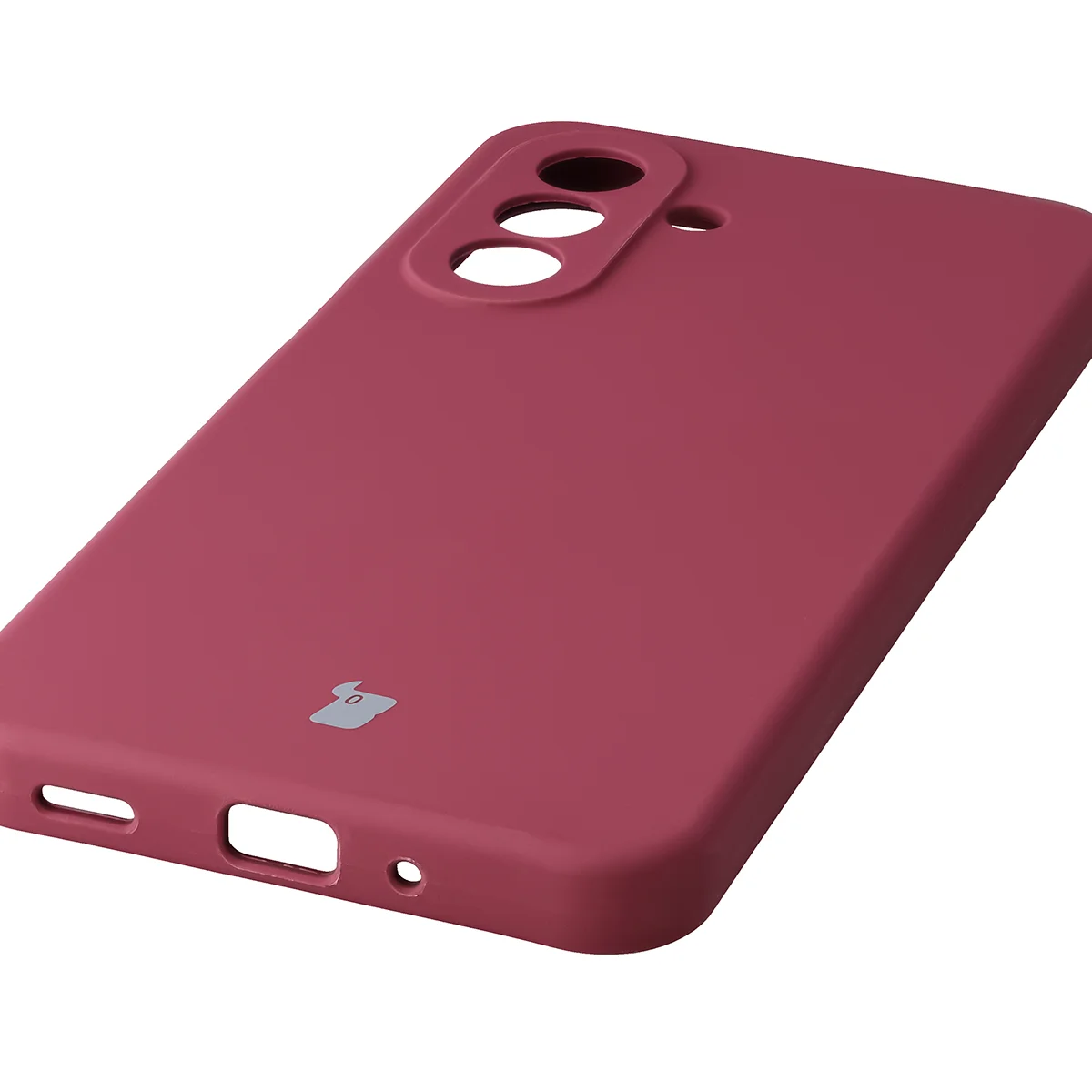 Közelkép a precíz kivágásokról és az indukciós töltés lehetőségéről a Bizon Soft Case tokban a Samsung Galaxy A27 5G-hez