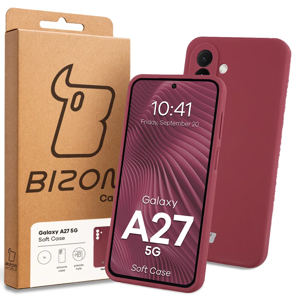 A Bizon tok doboza, dedikált címkével a Samsung Galaxy A27 5G-hez