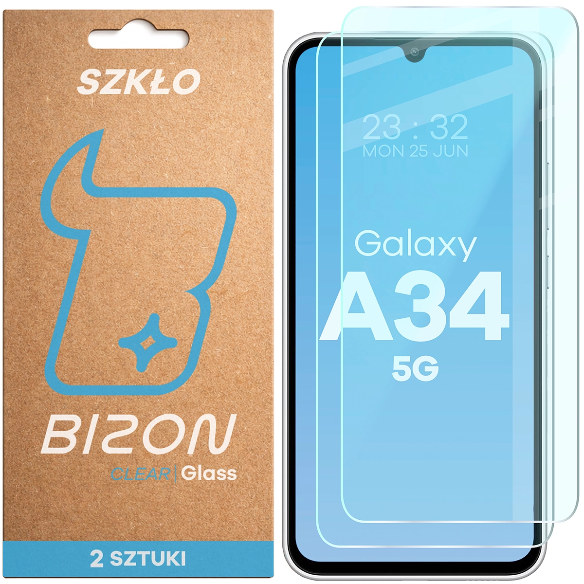 Szkło hartowane Bizon Glass Clear Duo do Samsung Galaxy A34 5G