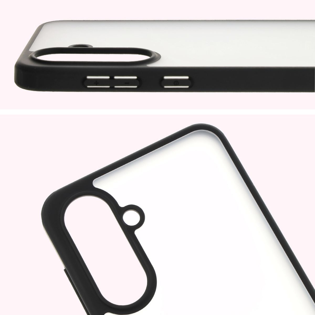 Full cutout and raised edges for the camera in Bizon Case Angelo