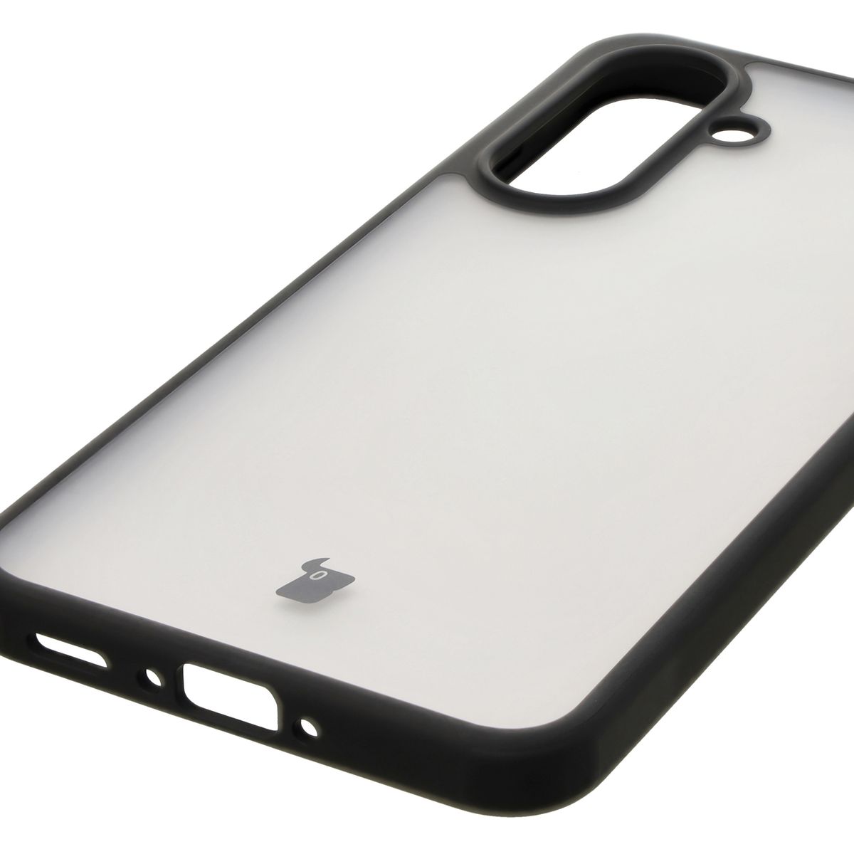 Integrated buttons, cutouts, and hybrid material in Bizon Case Angelo