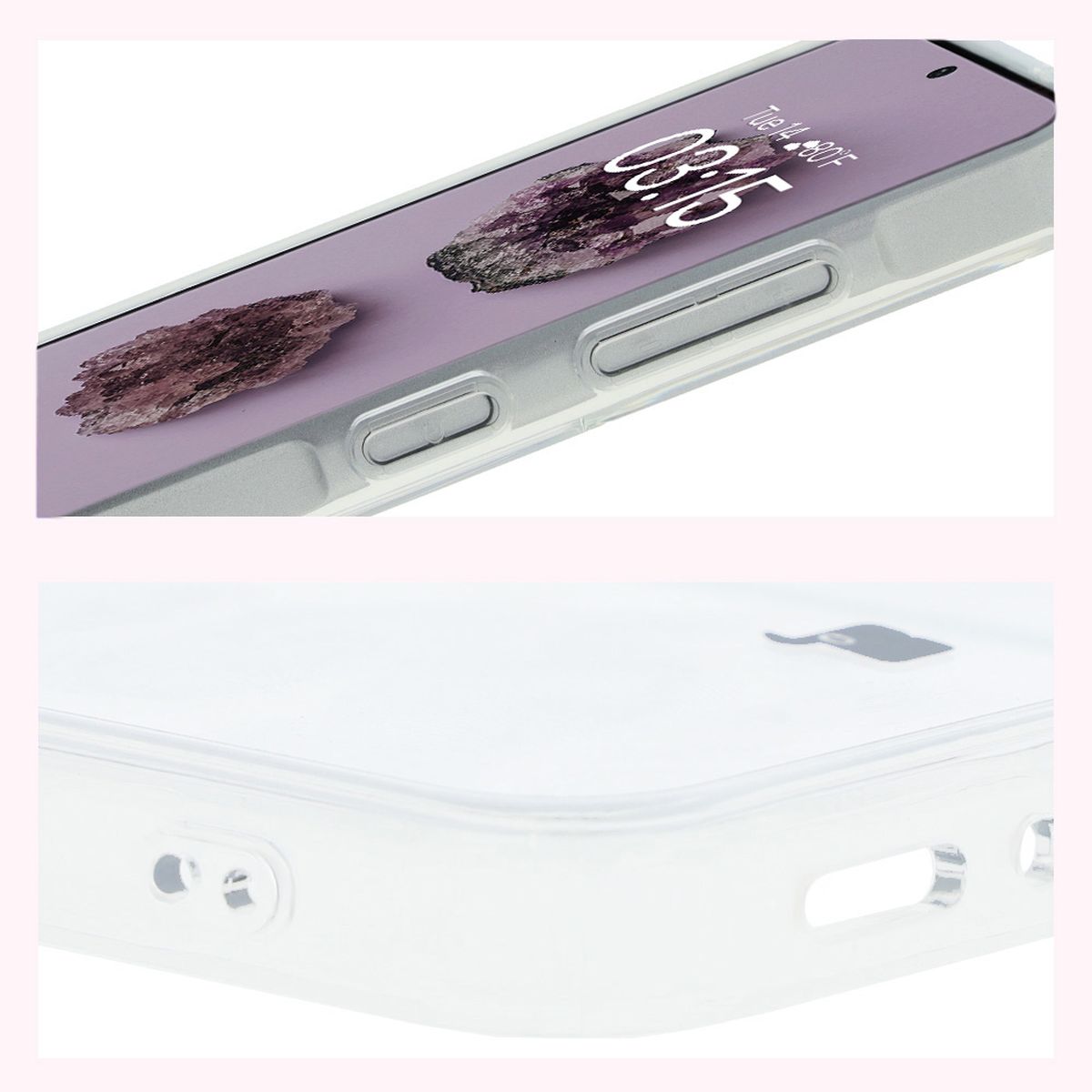 Reinforced corners and raised screen edges in Bison Case CrystalO