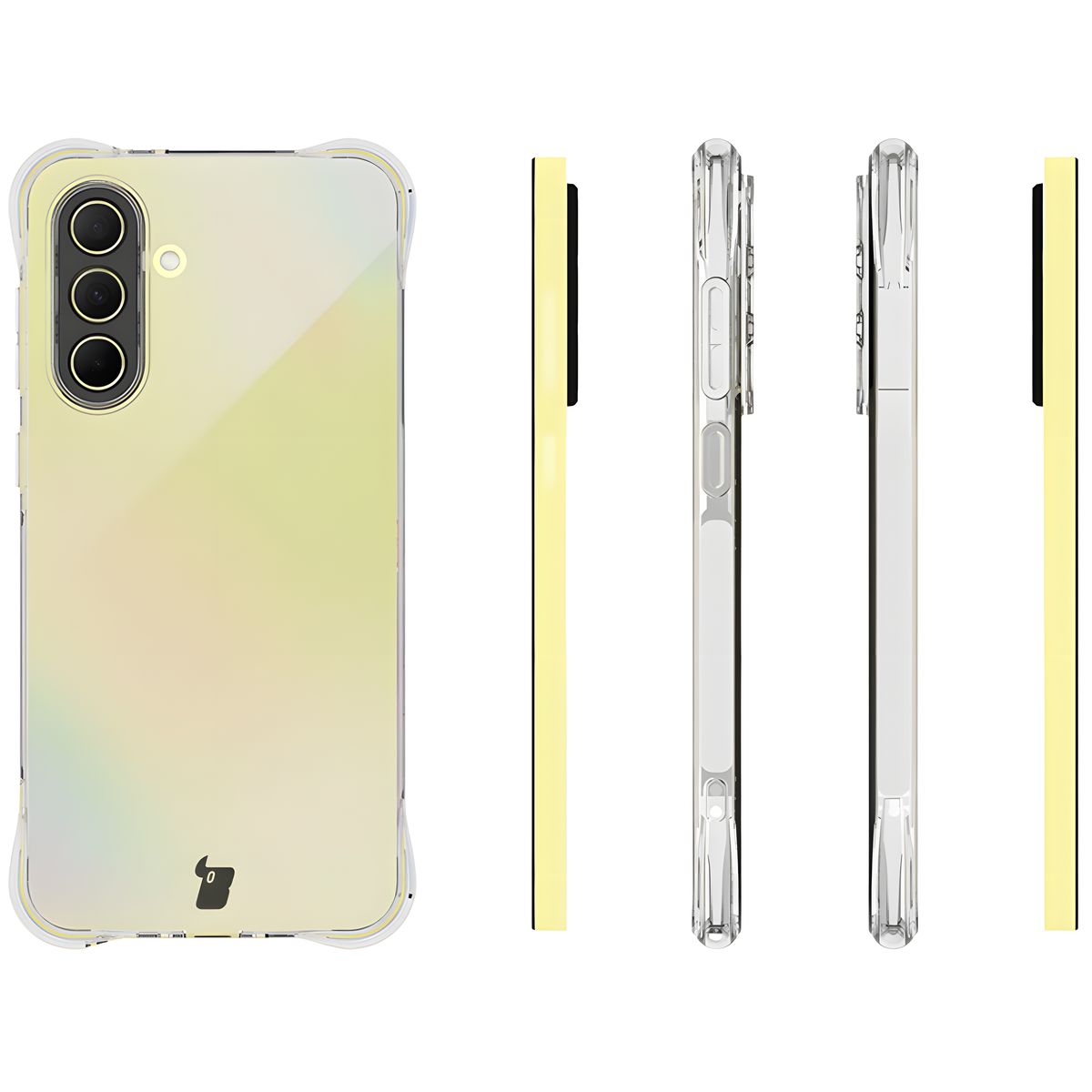 Reinforced corners, raised edges of the screen and dotted texture in Bizon Case Salpa