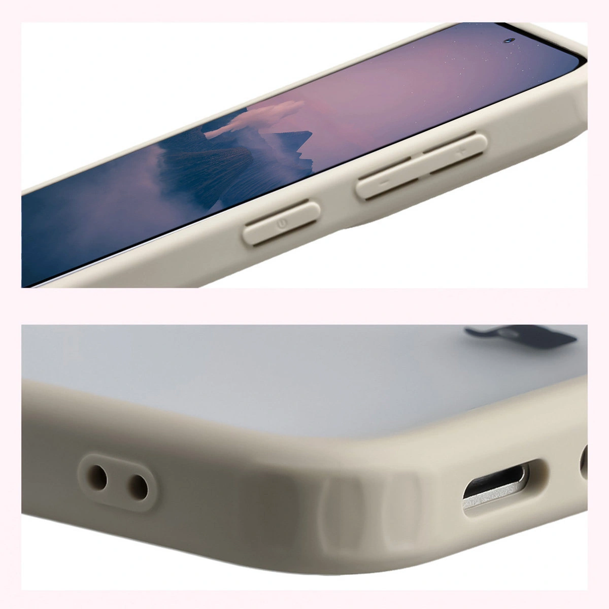 Reinforced corners and raised edges of the screen in the Bison Case Angelo for Samsung Galaxy A37 5G / Samsung Galaxy A36 5G