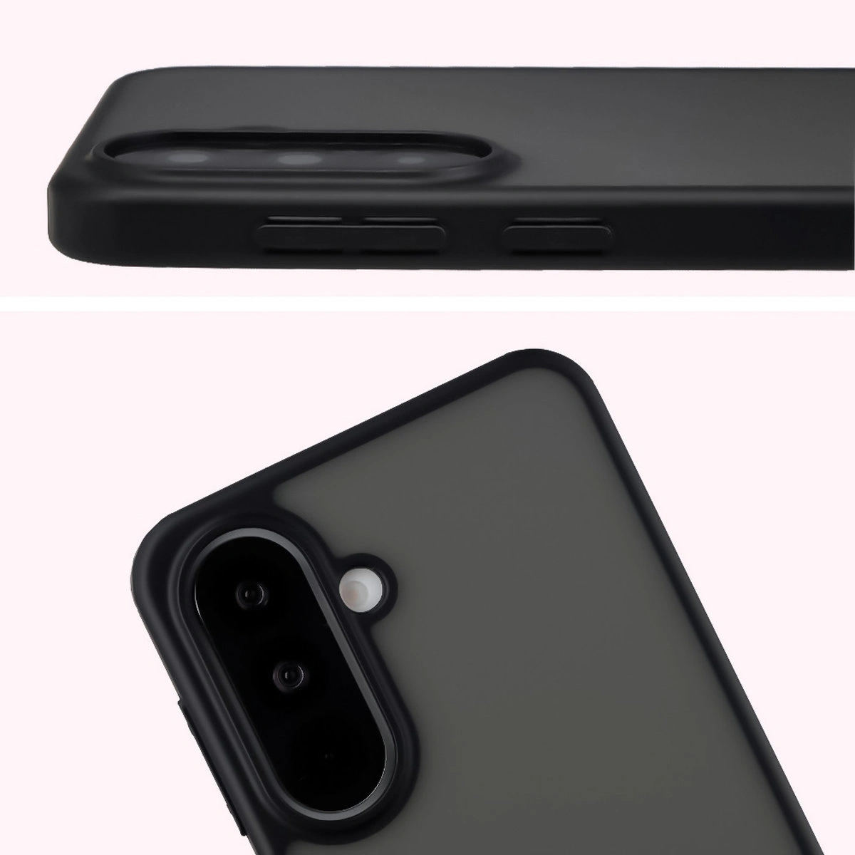 Vollständiger Ausschnitt und erhöhte Kanten der Kamera in der Bizon Case Angelo für Samsung Galaxy A37 5G / Samsung Galaxy A36 5G