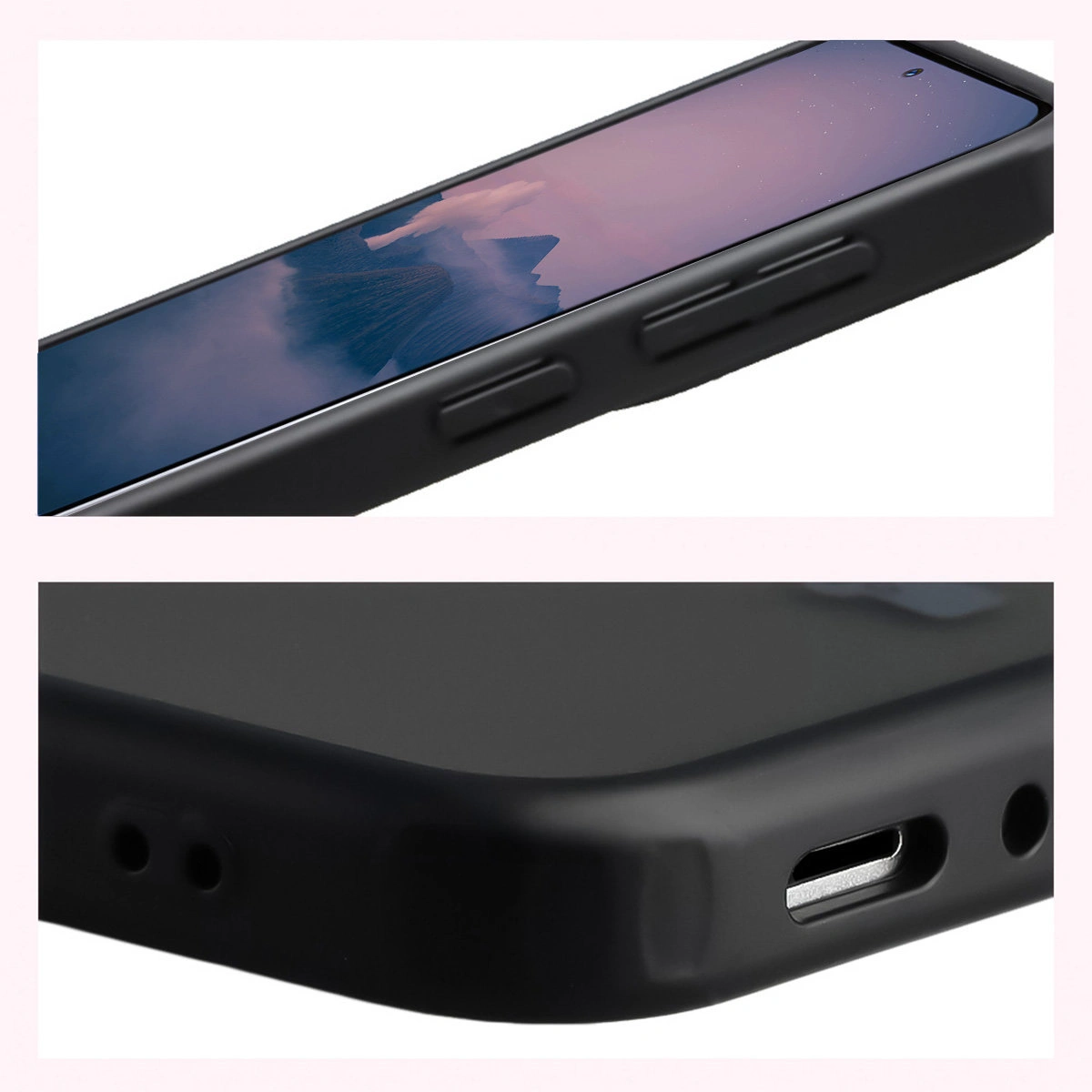 Verstärkte Ecken und erhöhte Ränder des Bildschirms in der Bizon Case Angelo für Samsung Galaxy A37 5G / Samsung Galaxy A36 5G