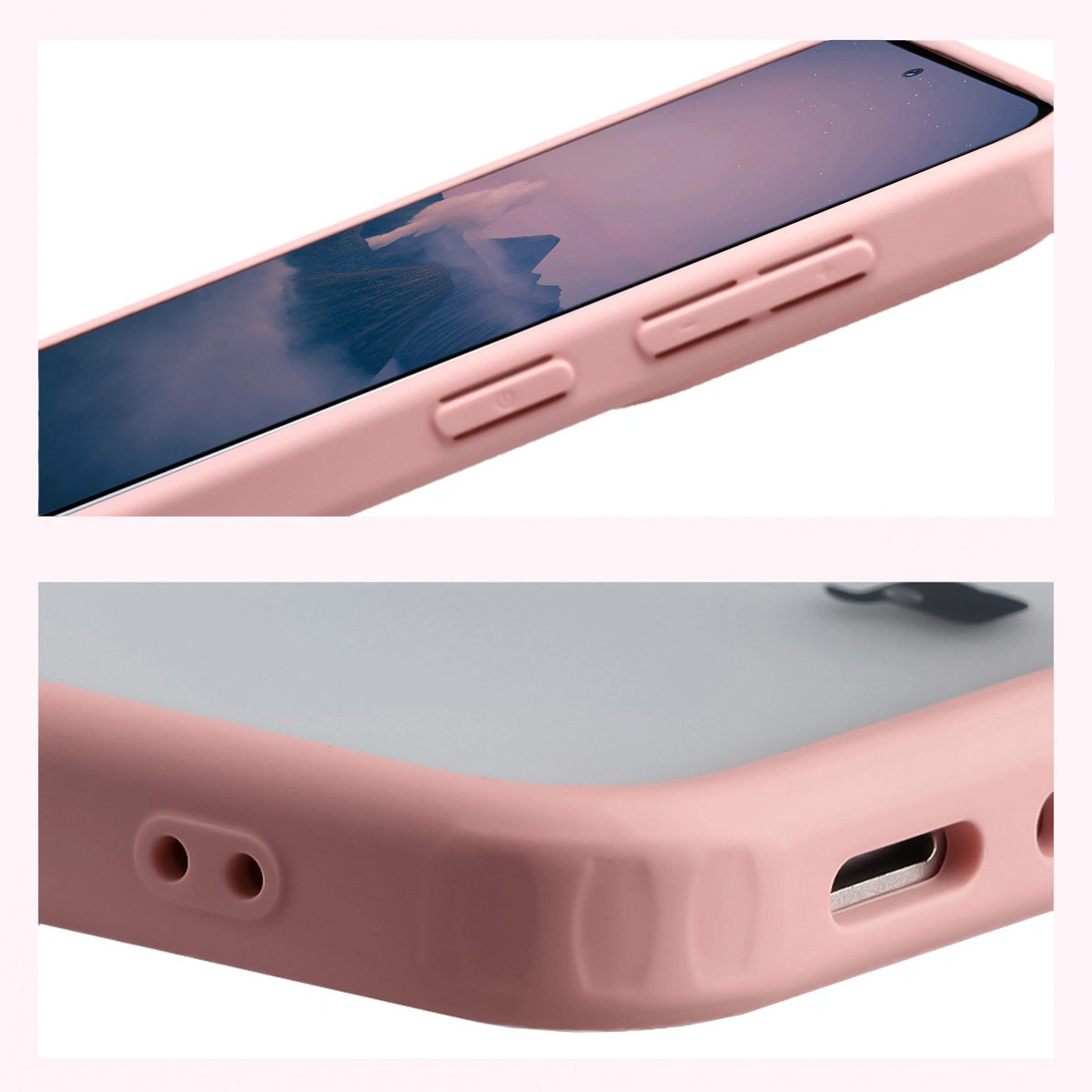 Reinforced corners and raised screen edges in the Bizon Case Angelo for Samsung Galaxy A37 5G / Samsung Galaxy A36 5G