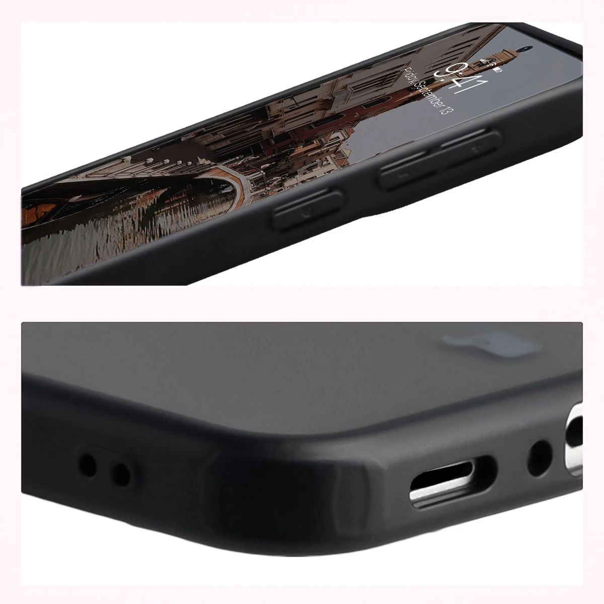 Wzmocnione narożniki i podwyższone ranty ekranu w etui Bizon Case MatteO do Samsung Galaxy A37 5G / Samsung Galaxy A36 5G