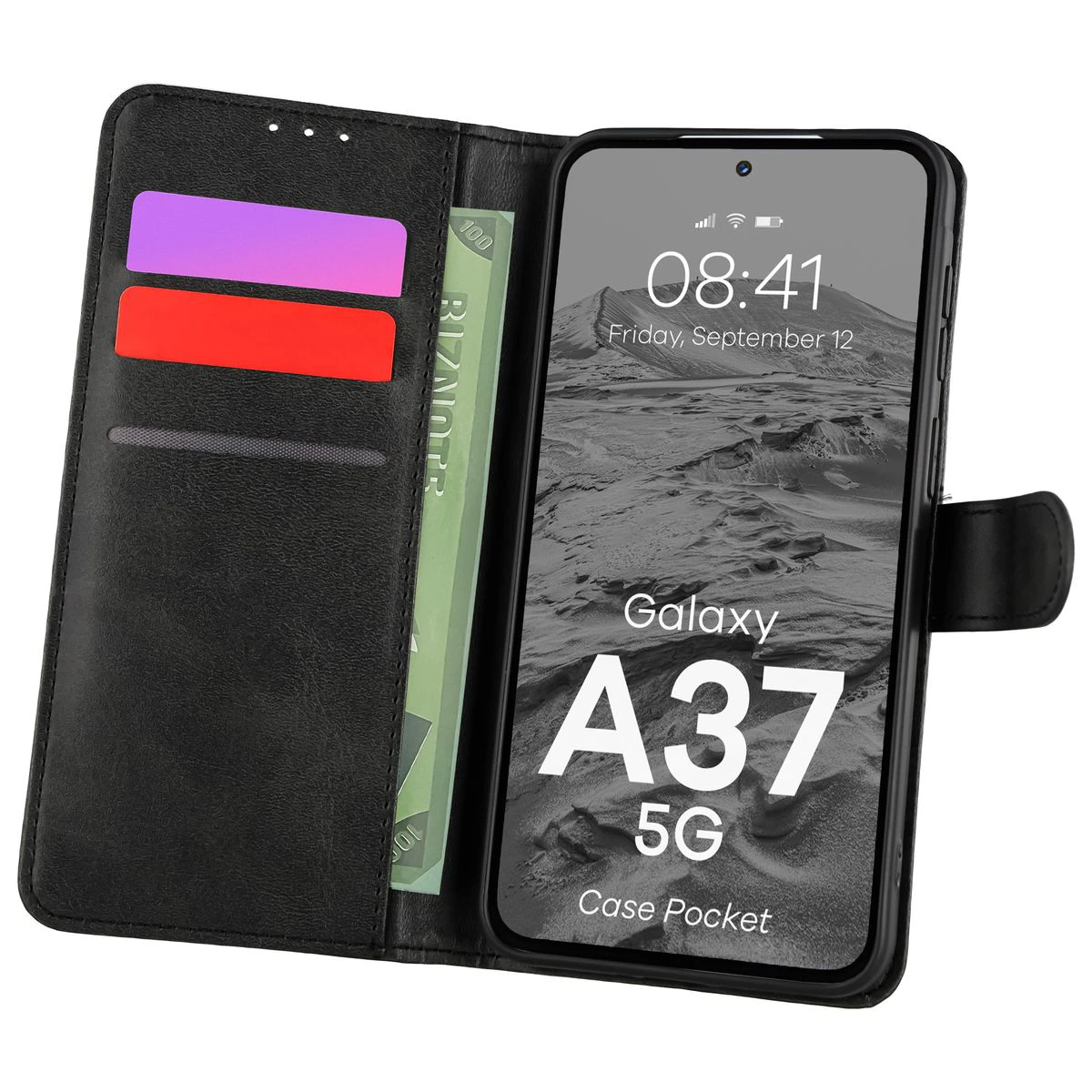Klappetui mit Kartenfächern Bison Case Pocket für Samsung Galaxy A37 5G