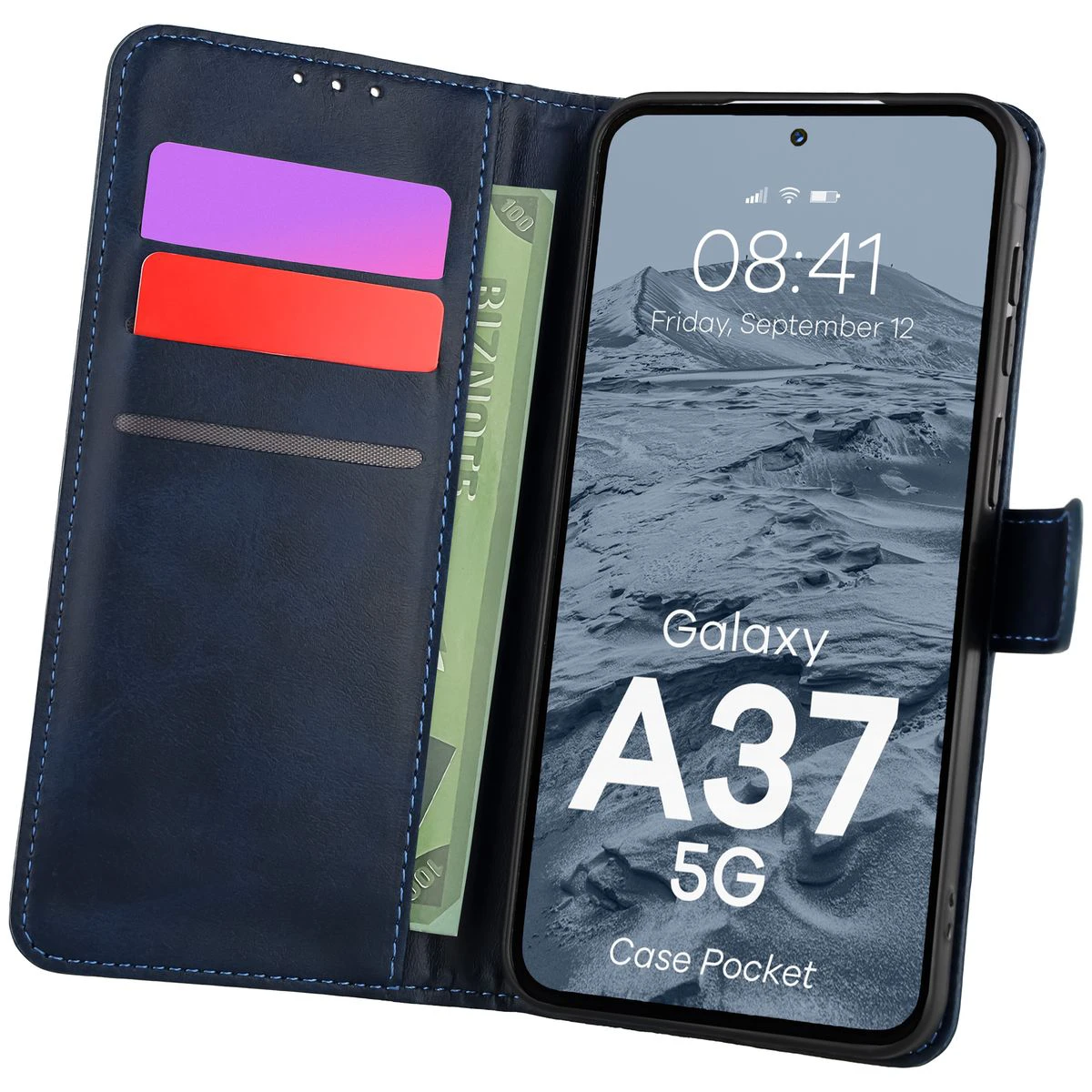 Etui mit Klappe und Kartenfächern Bizon Case Pocket für Samsung Galaxy A37 5G