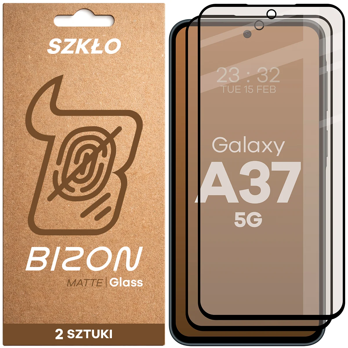Szkło matowe na ekran Bizon Glass Matte Duo do Samsung Galaxy A37 5G, 2 sztuki