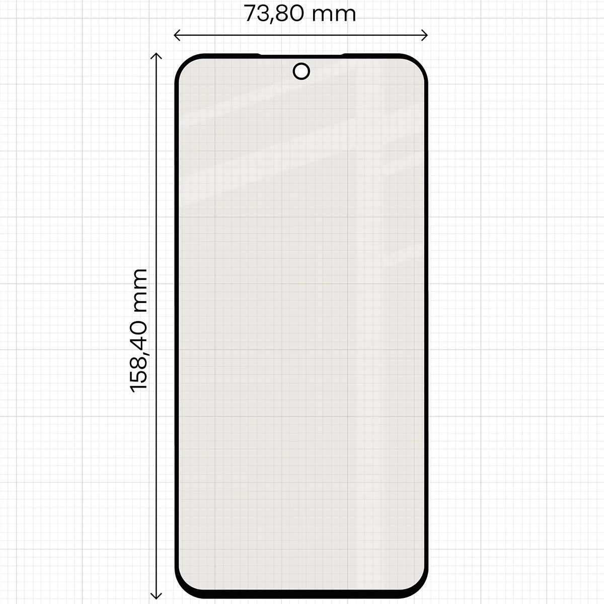 Miarka z wymiarami szkła matowego Bizon Glass Matte Duo do Samsung Galaxy A37 5G