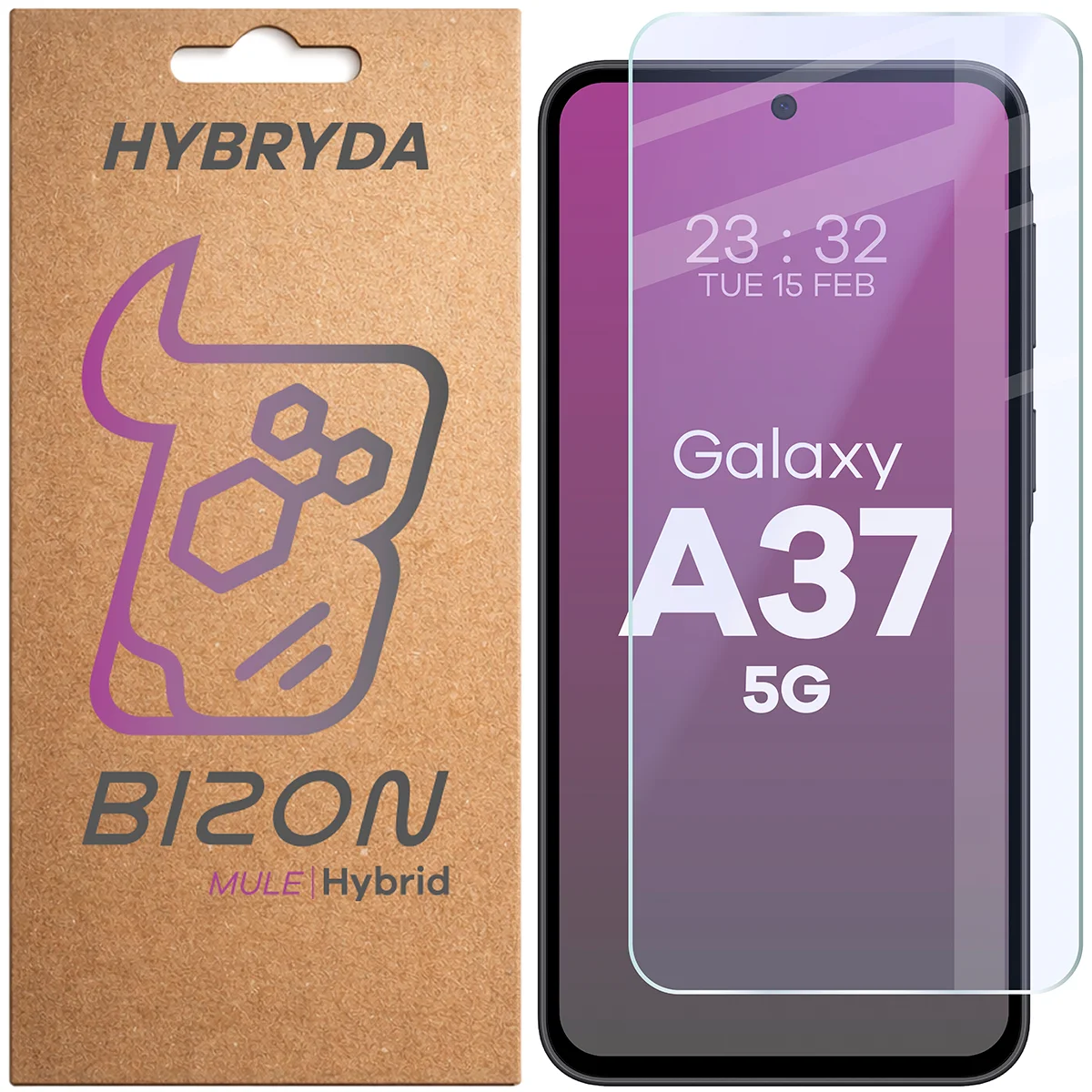Szkło hybrydowe na ekran Bizon Hybrid Mule do Samsung Galaxy A37 5G