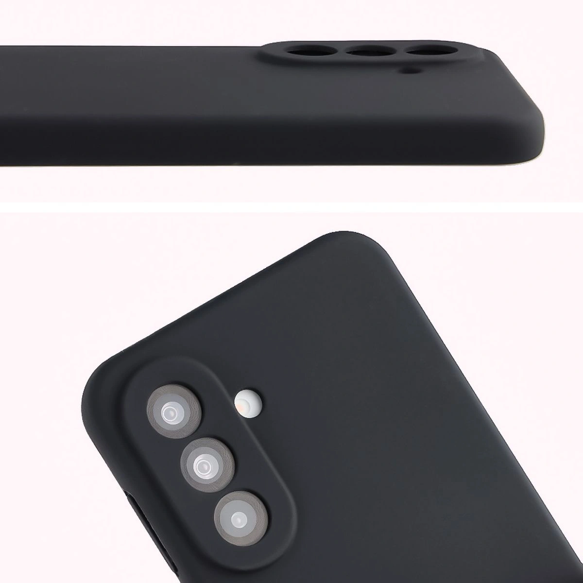 Nahaufnahme der Aussparungen für die Linsen in der Bizon Soft Case für Samsung Galaxy A37 5G