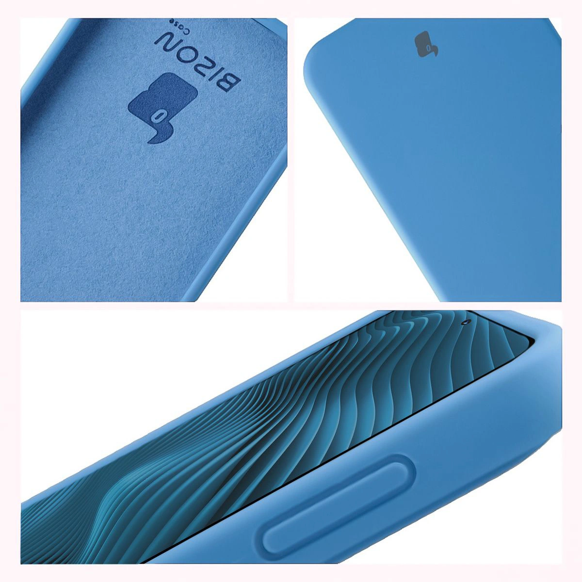 Construcția carcasei Bizon Soft Case: protecții integrate, margini ridicate și căptușeală din microfibră pentru Samsung Galaxy A37 5G