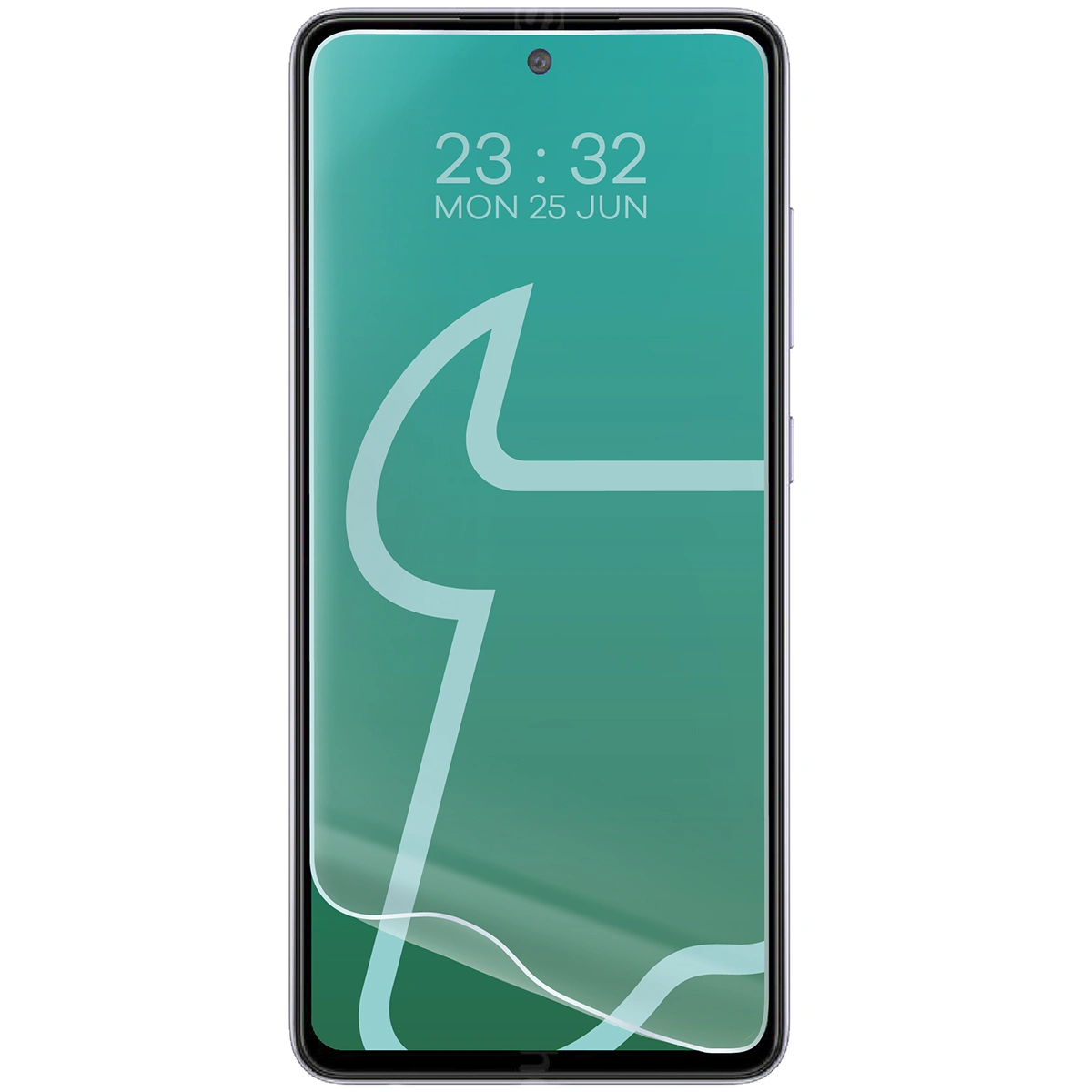 Folia hydrożelowa do Samsung Galaxy A52 obok telefonu