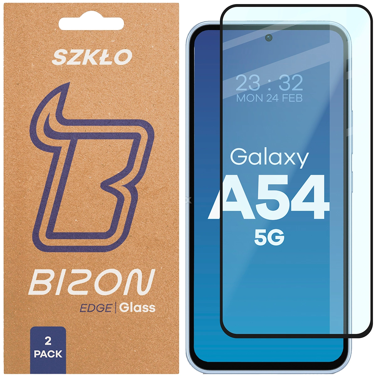 Szkło hartowane na cały ekran Bizon Glass Edge Duo dla Samsung Galaxy A54 5G